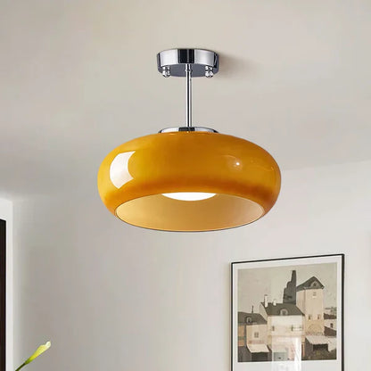 Bauhaus ceiling light made of glass