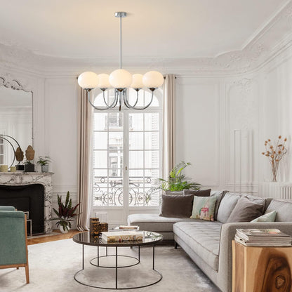 Pink Bubble Glass Chandelier