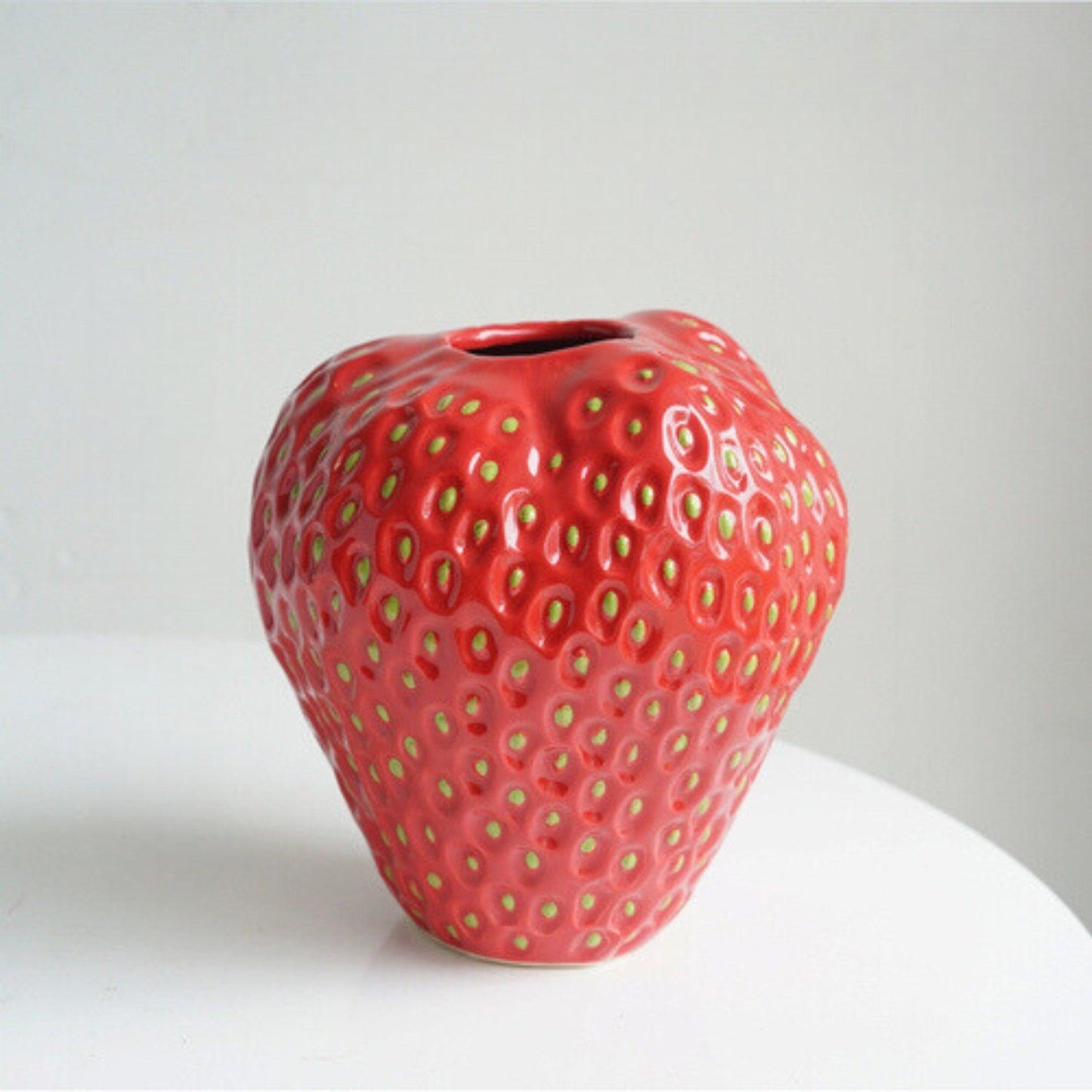 Strawberry Decorative Vase Made of Ceramic