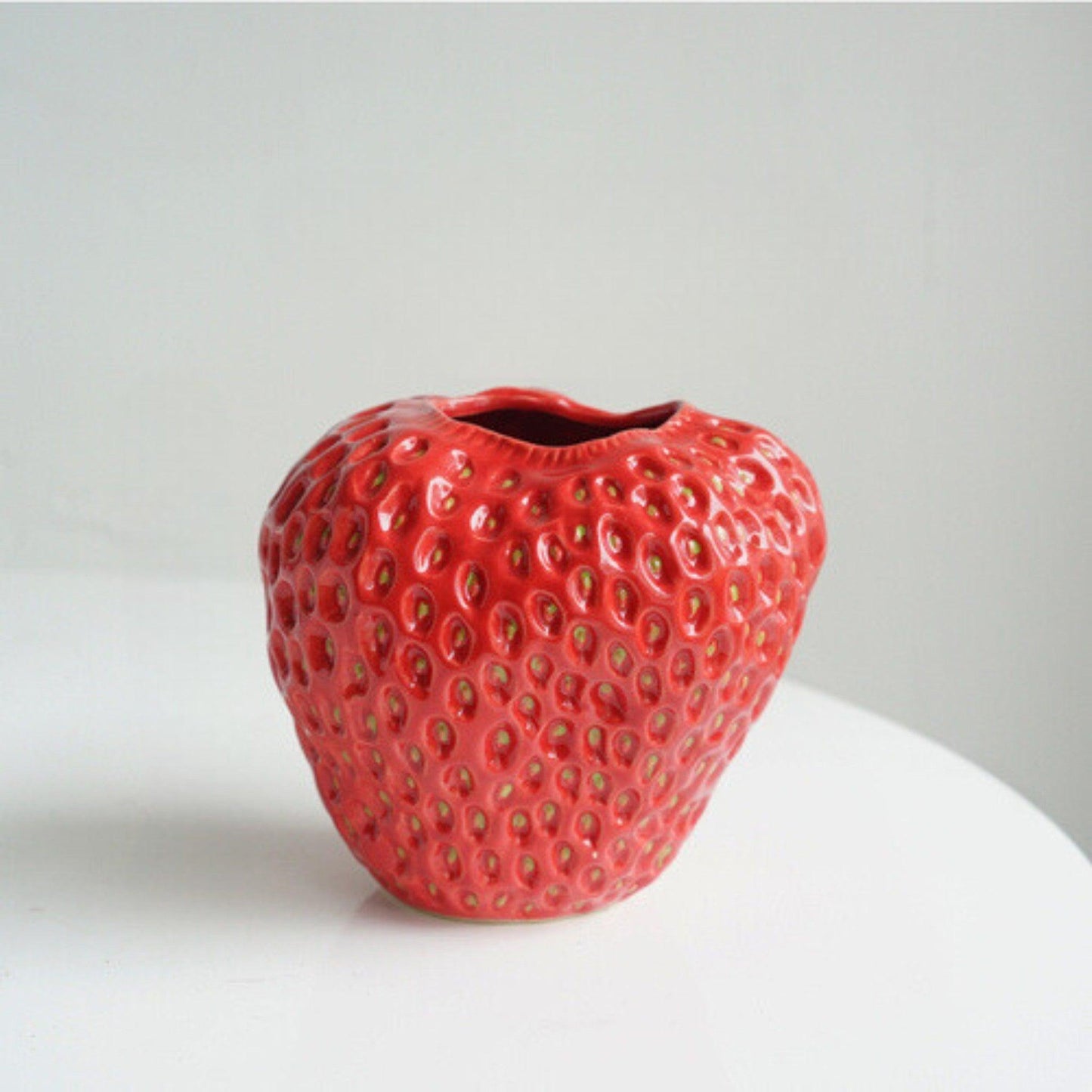 Strawberry Decorative Vase Made of Ceramic