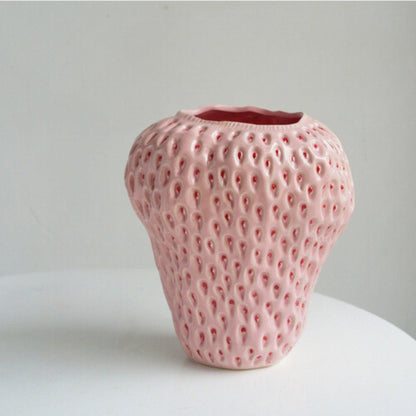 Strawberry Decorative Vase Made of Ceramic