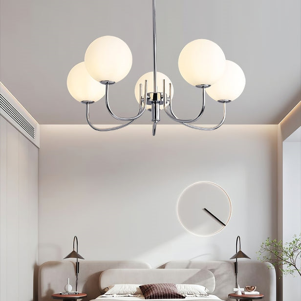 Pink Bubble Glass Chandelier