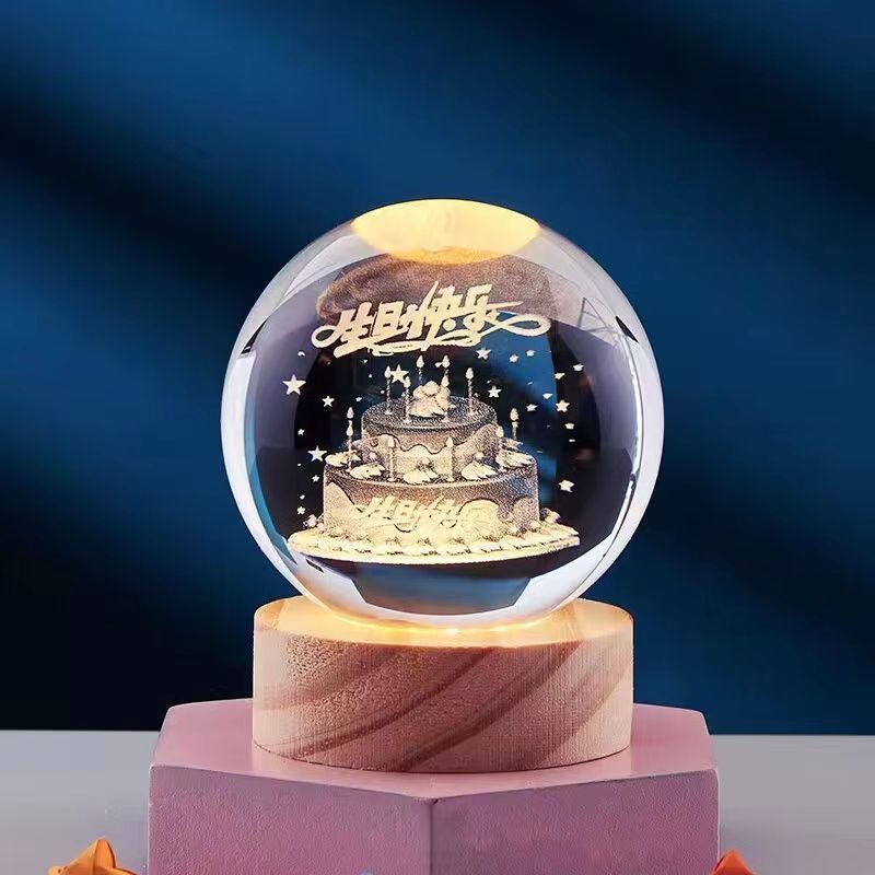 3D Glow Crystal Magic Lamp
