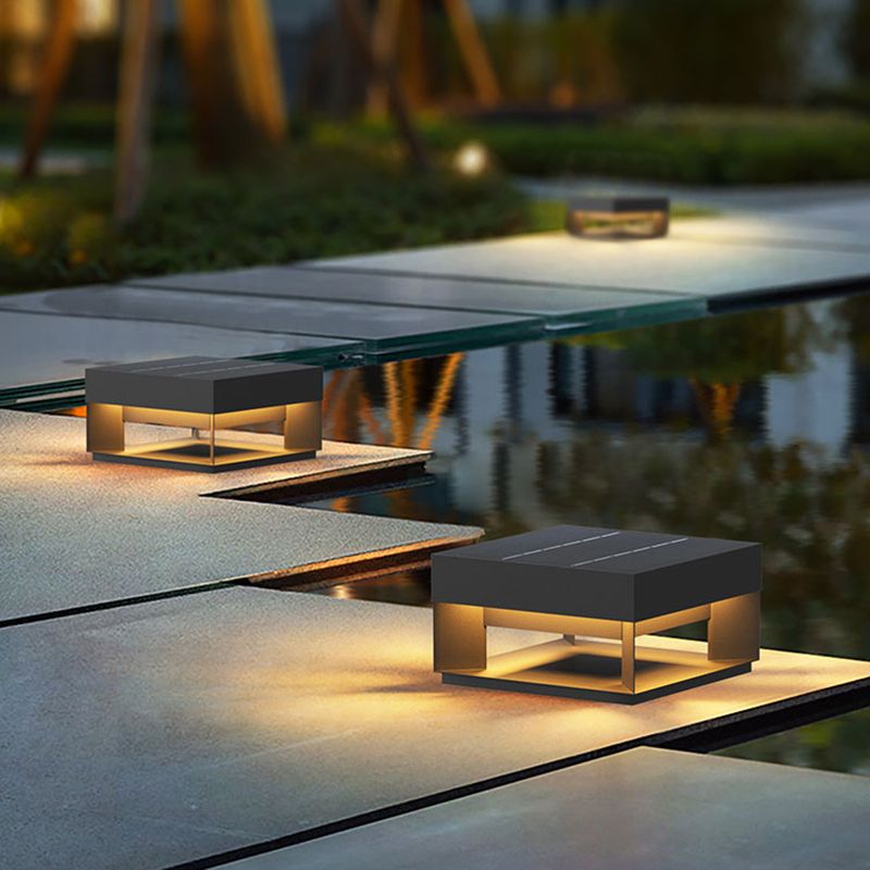 Solar Cube Outdoor Post Light