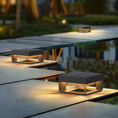 Solar Cube Outdoor Post Light