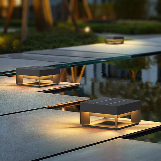 Solar Cube Outdoor Post Light
