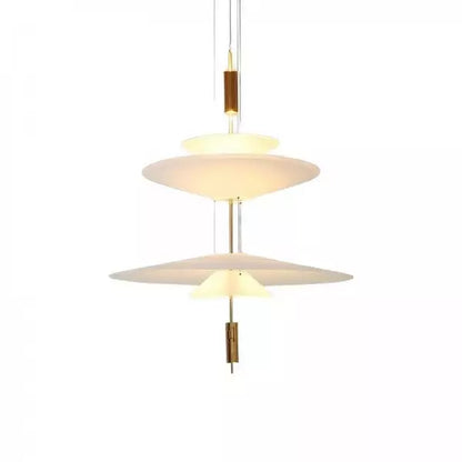 Sculptural multi-layer pendant lamp