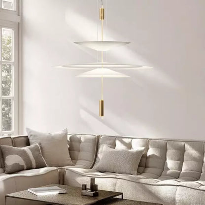 Sculptural multi-layer pendant lamp