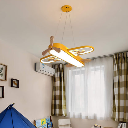 Charming airplane shaped LED pendant light for children