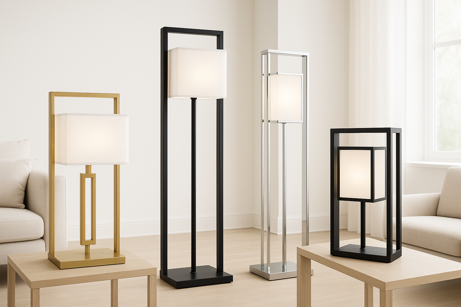 frame like new lamps with lighter background