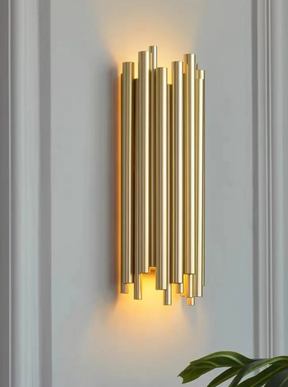 Modern Brass Tube Wall Light