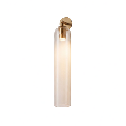 Tall Cylinder Glass Wall Sconce