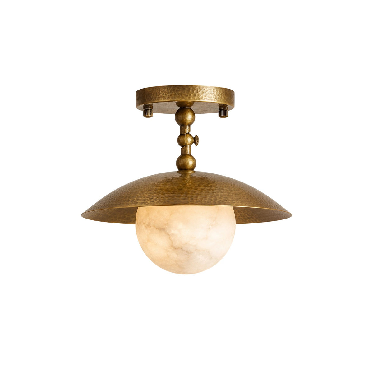 Hammered Dome Flush Ceiling Light