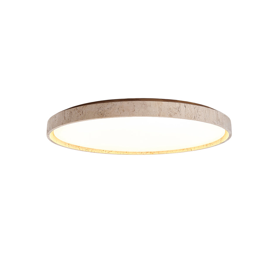 Walnut Travertine Disc Ceiling Light