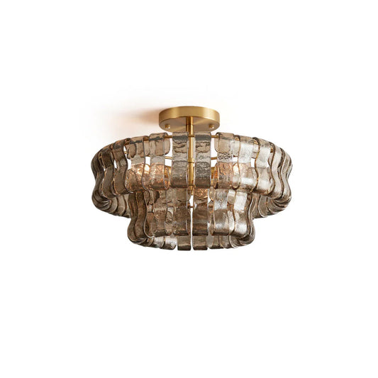 Tiered Ice Glass Ceiling Light