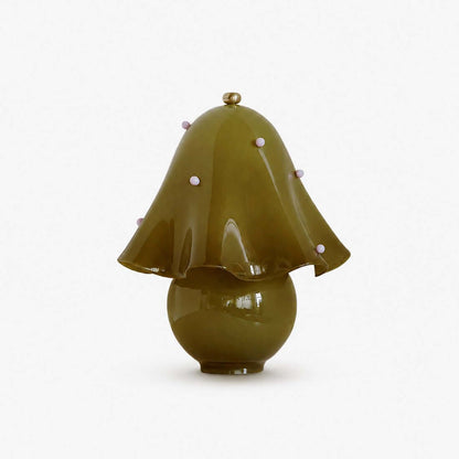 Ruffled Glass Table Lamp