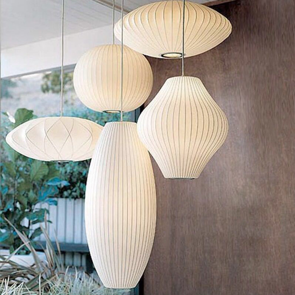 Pleated Silk Fabric Pendant Light