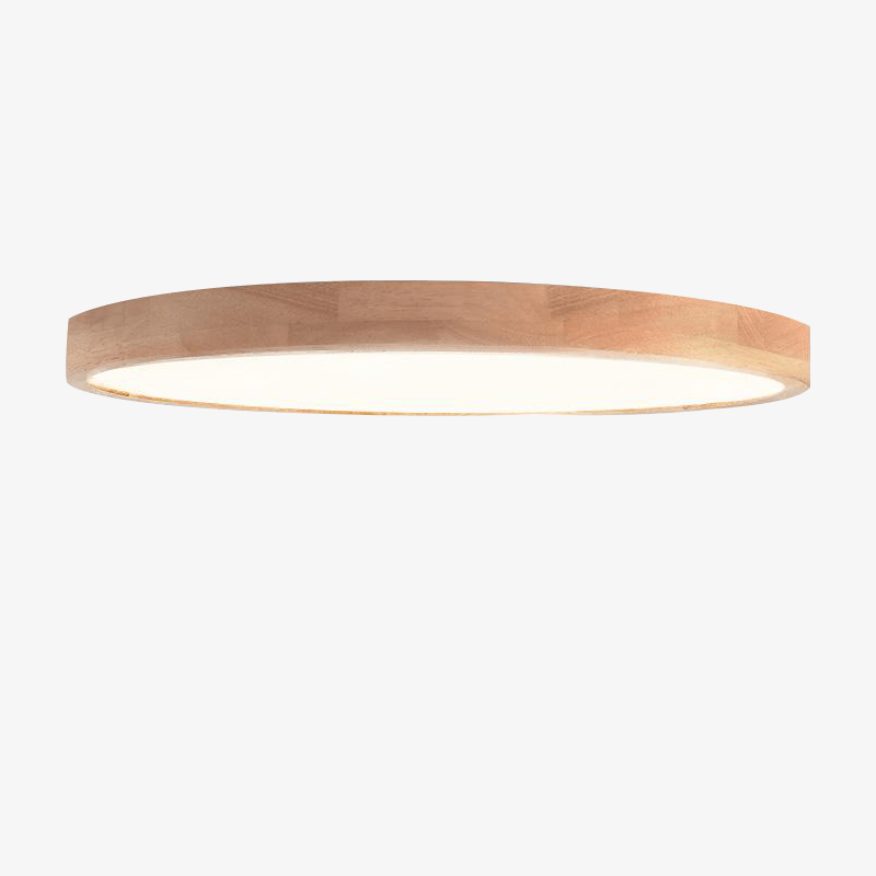 Lumivale Scandinavian Oak Flush Ceiling Light