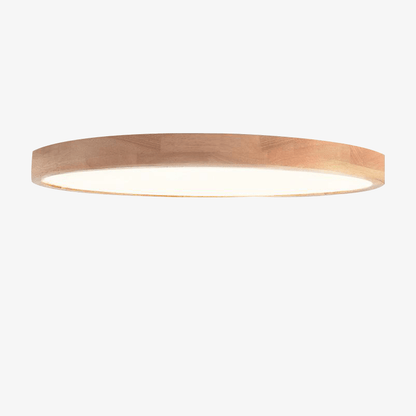 Lumivale Scandinavian Oak Flush Ceiling Light