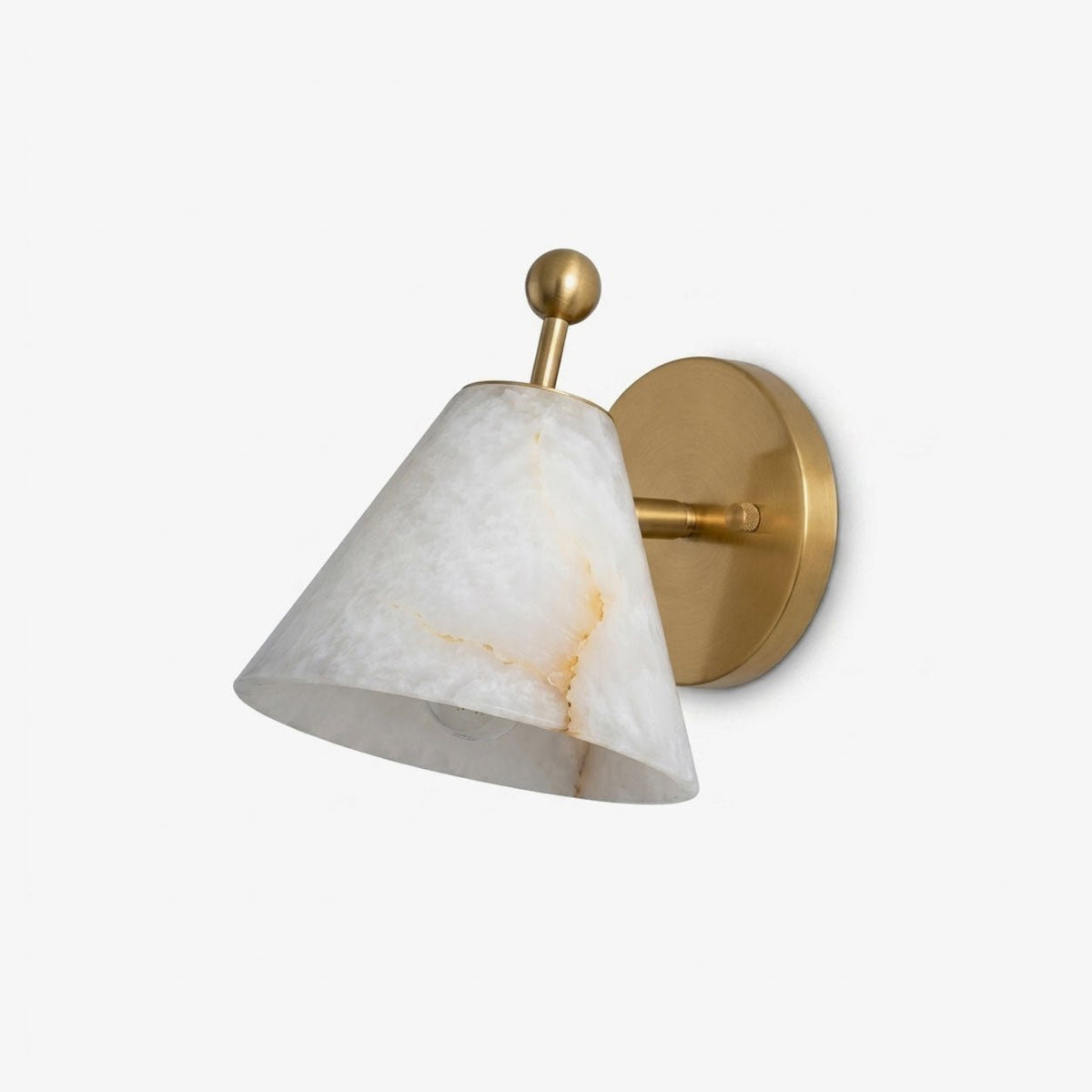 Alabaster Cone Wall Light