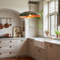 Wavy Copper Disc Pendant Light