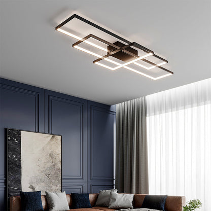 Quadris Bauhaus Metal Rectangular Ceiling Light