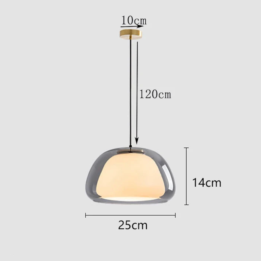 Tinted Glass Dome Pendant