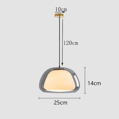 Tinted Glass Dome Pendant