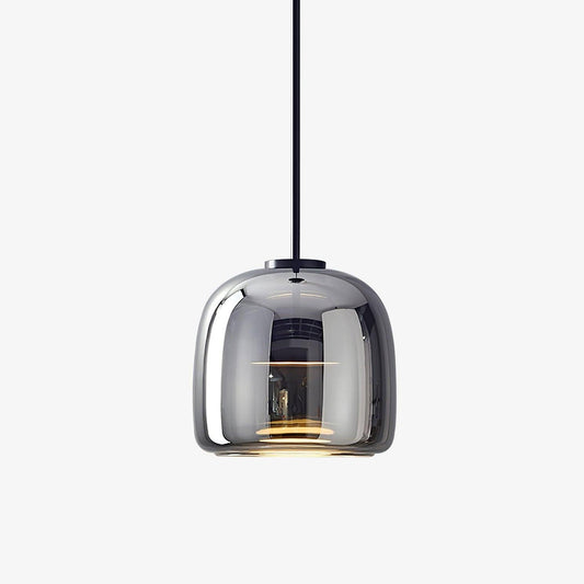 Hand-Blown Glass Dome Pendant Light