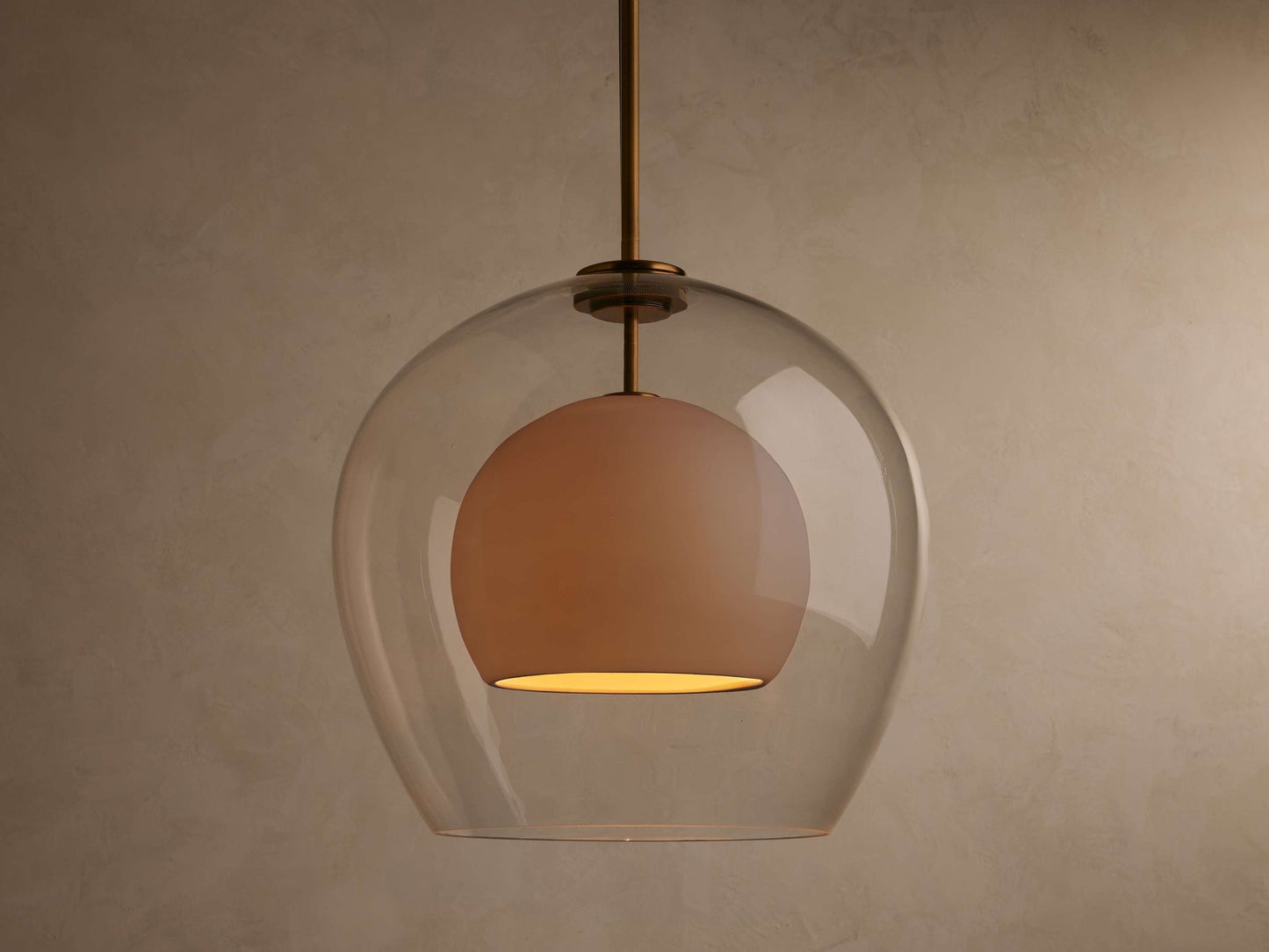 Double Dome Glass Pendant