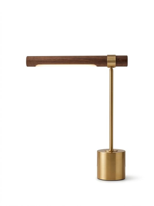 Pravena Mid-Century Brass Table Lamp