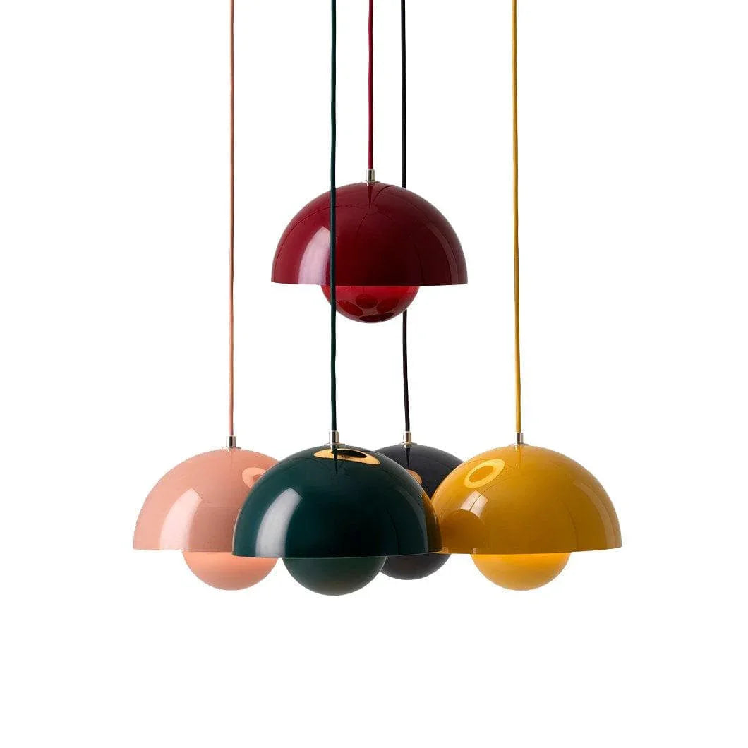 Twin Dome Metal Pendant Light