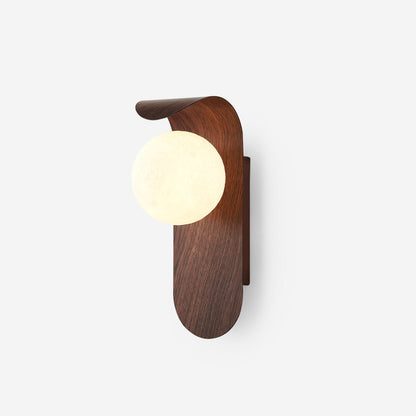 Velmara Minimalist Wood Globe Wall Light