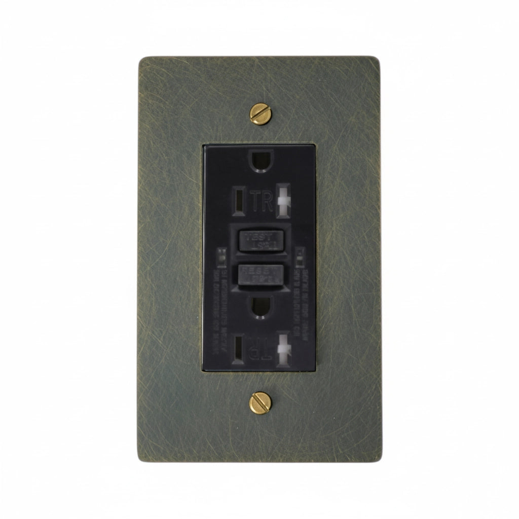 Dellmora Minimalist Brass GFCI Outlet