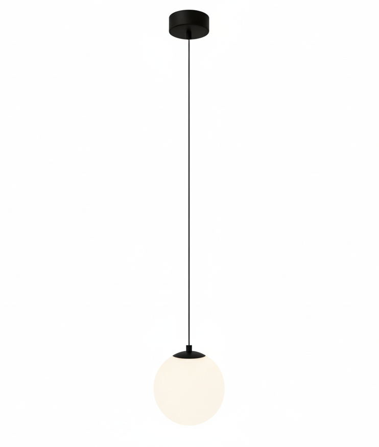 Solvara Nordic Opal Glass Globe Pendant Light
