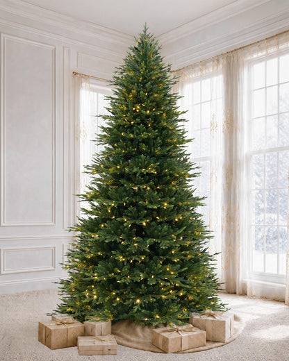 Skovra Classic PE/PVC 12ft Pre-Lit Christmas Tree