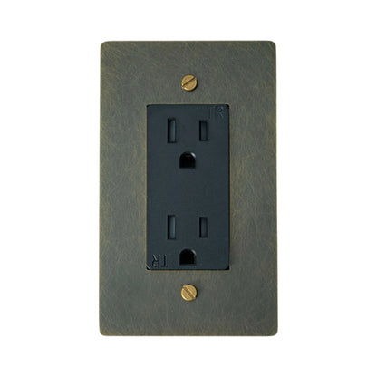 Corvanel Traditional Brass Duplex Socket Outlet