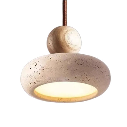 Velora Japandi Travertine Pendant Light
