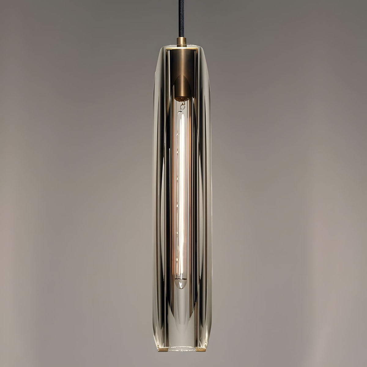 Brass Crystal Rod Pendant Light