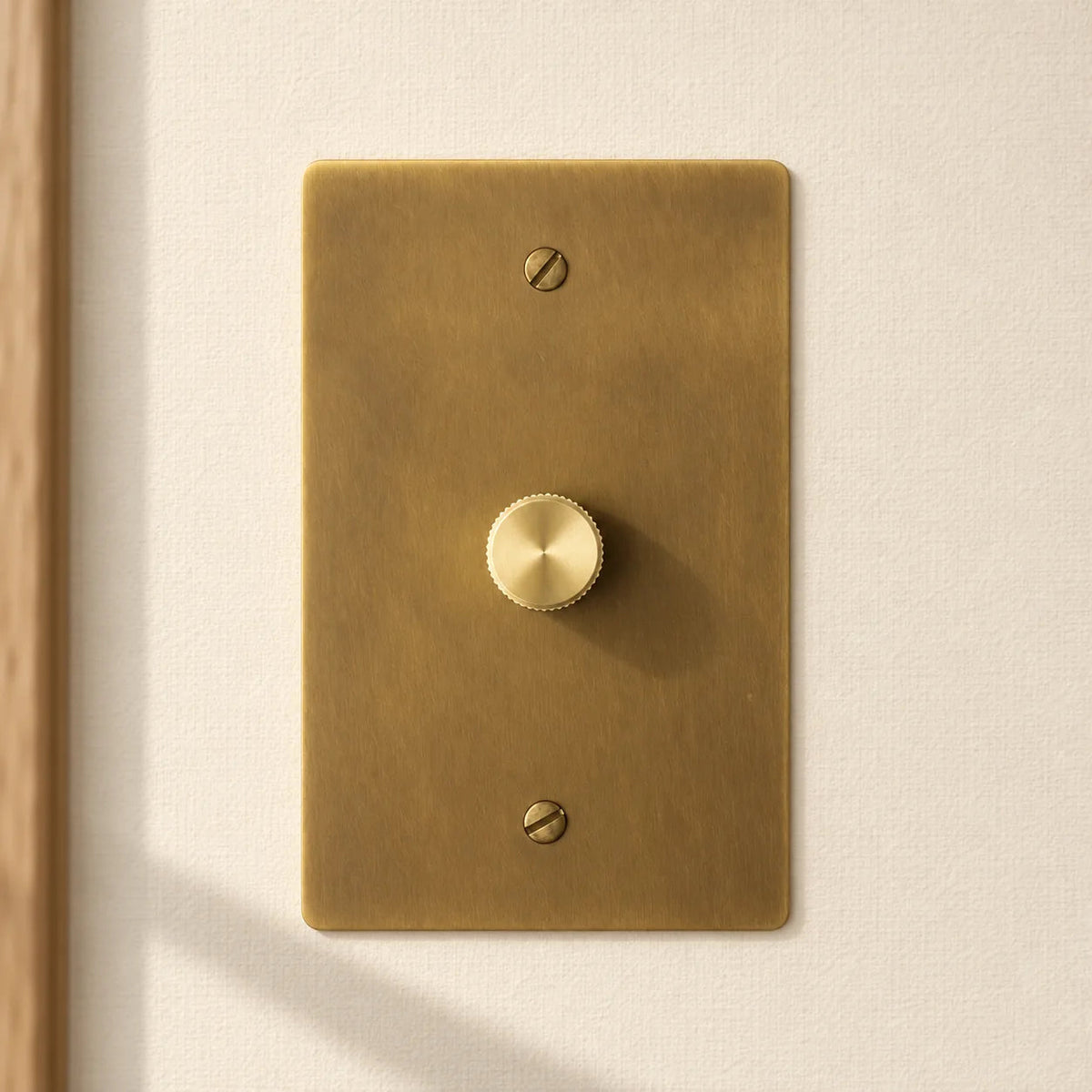 Brevanto Vintage Brass 1-Gang Rotary Dimmer Switch