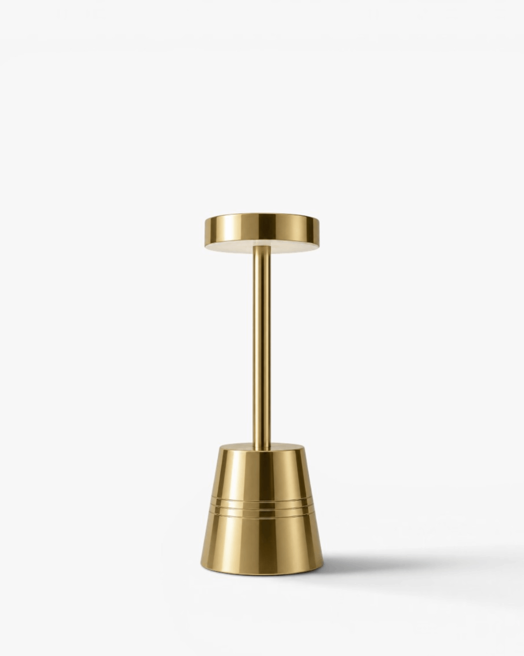 Brass Disc Cordless Table Lamp