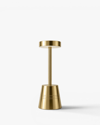 Brass Disc Cordless Table Lamp