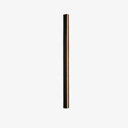 Veldrin Minimalist Slim Black Metal Outdoor Wall Light