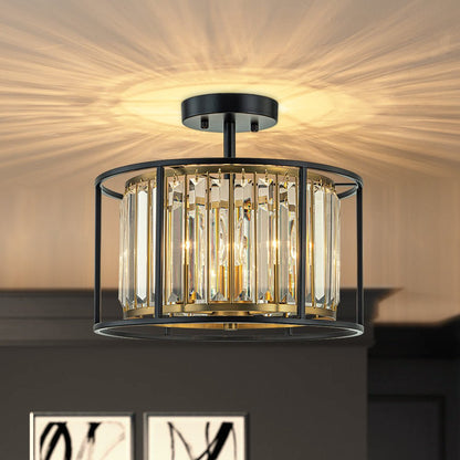 Open Frame Crystal Ceiling Light