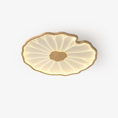 Waterlily Wood-Grain Ceiling Light
