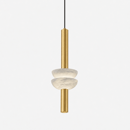 Alabaster Disc Pendant Light