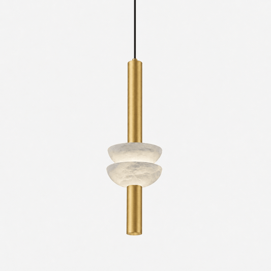 Alabaster Disc Pendant Light