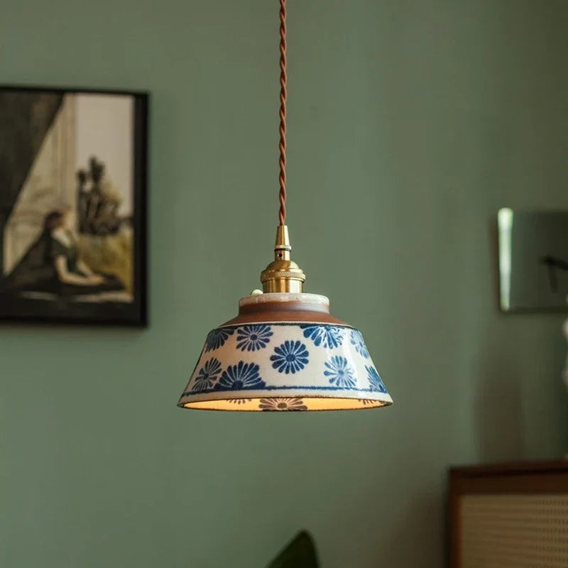 Tessaly Rustic Ceramic Pendant Light