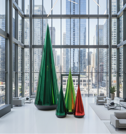 Glintora Modern Metallic PVC Inflatable Christmas Tree