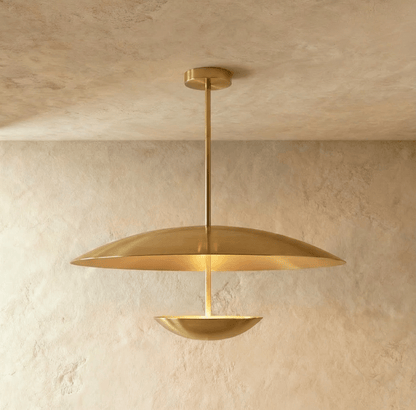 Wide Disc Metal Pendant Light